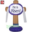 3 1/2"He Is Risen" Inflatable Cross  